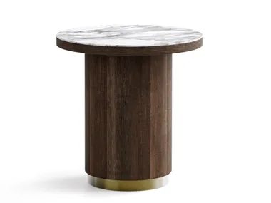 ICARO - Wooden high side table with marble top _ Capital Collection